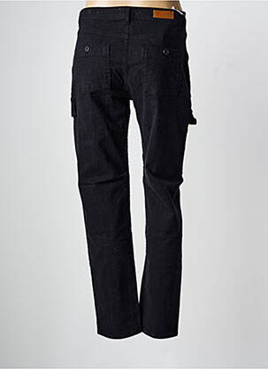 Pantalon drept țesătură poplin mărime normală negru HAPPY femeie