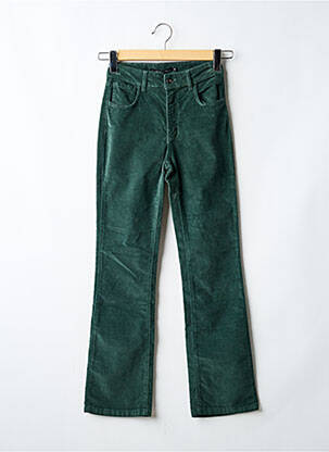 Pantalon evazat elasticitate talie înaltă verde LAUREN VIDAL femeie