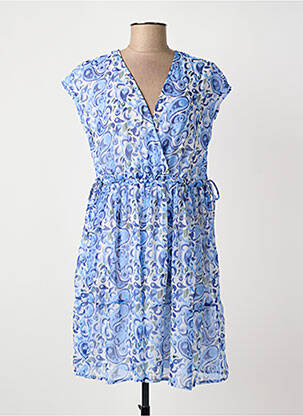 Rochie scurtă croială fluidă fără mâneci albastru TIFFOSI femeie