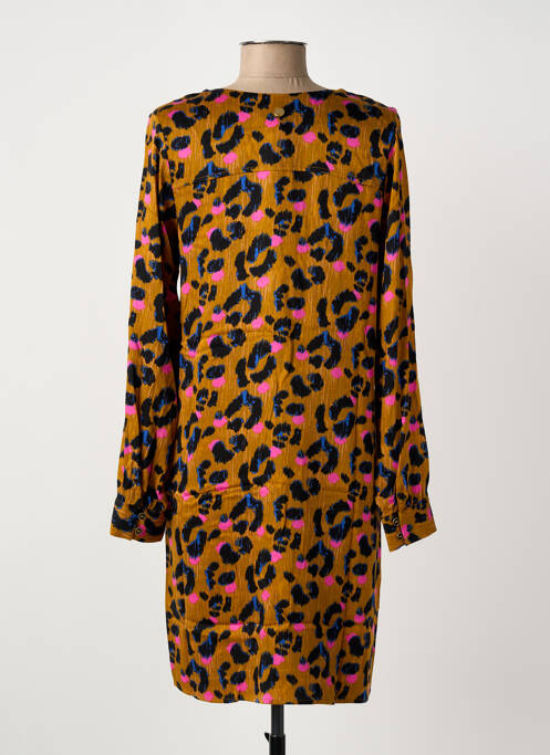 Rochie midi galben LOLA ESPELETA femeie