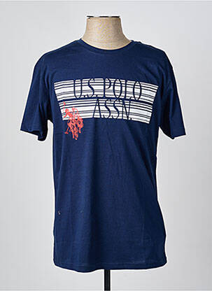 Tricou elasticitate mâneci scurte albastru U.S. POLO ASSN bărbat