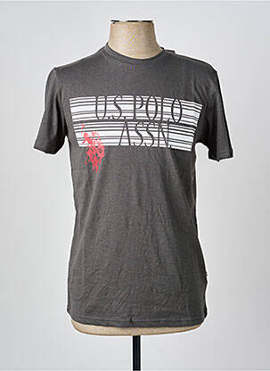Tricou elasticitate mâneci scurte gri U.S. POLO ASSN bărbat