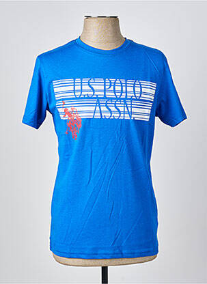 Tricou elasticitate mâneci scurte albastru deschis U.S. POLO ASSN bărbat