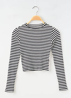 Tricou croială cambrată mâneci lungi negru GARCIA fată
