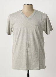 Tricou broderie mâneci scurte gri PIERRE CARDIN homme