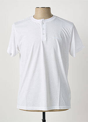 Tricou guler tunisian mâneci scurte alb PIERRE CARDIN homme