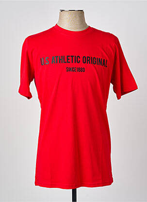 Tricou elasticitate mâneci scurte roșu U.S ATHLETIC bărbat