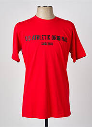 Tricou elasticitate mâneci scurte roșu U.S ATHLETIC homme