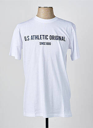 Tricou elasticitate mâneci scurte alb U.S ATHLETIC bărbat