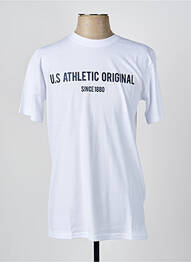 Tricou elasticitate mâneci scurte alb U.S ATHLETIC homme