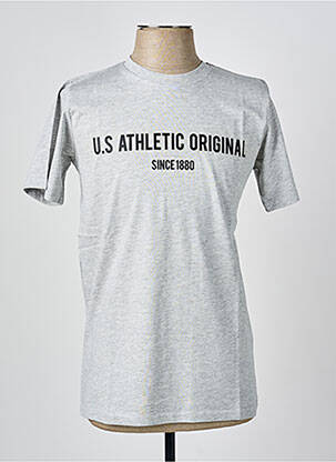 Tricou elasticitate mâneci scurte gri U.S ATHLETIC bărbat