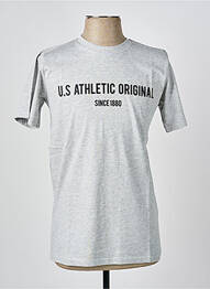 Tricou elasticitate mâneci scurte gri U.S ATHLETIC homme