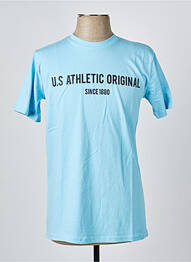 Tricou elasticitate mâneci scurte albastru deschis U.S ATHLETIC homme
