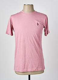 Tricou broderie mâneci scurte roz U.S. POLO ASSN homme