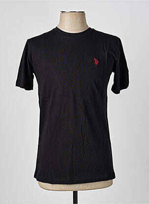 Tricou broderie mâneci scurte negru U.S. POLO ASSN bărbat