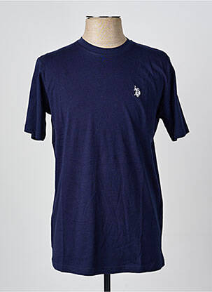 Tricou broderie mâneci scurte albastru U.S. POLO ASSN bărbat