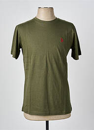 Tricou broderie mâneci scurte verde U.S. POLO ASSN homme