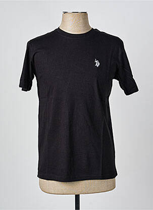 Tricou broderie mâneci scurte negru U.S. POLO ASSN bărbat