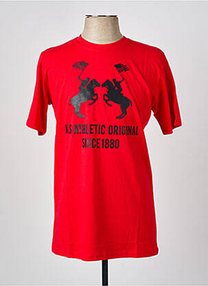 Tricou elasticitate mâneci scurte roșu U.S ATHLETIC bărbat