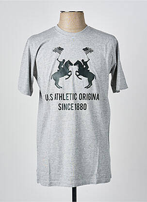 Tricou elasticitate mâneci scurte gri U.S ATHLETIC bărbat