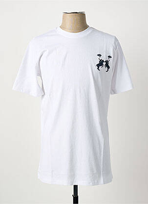 Tricou croială dreaptă mâneci scurte alb U.S ATHLETIC bărbat
