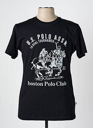 Tricou elasticitate mâneci scurte negru U.S. POLO ASSN bărbat
