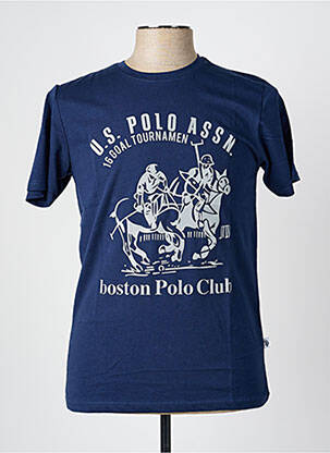 Tricou elasticitate mâneci scurte albastru U.S. POLO ASSN bărbat