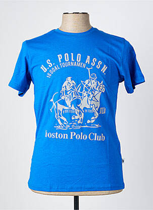 Tricou elasticitate mâneci scurte albastru deschis U.S. POLO ASSN bărbat
