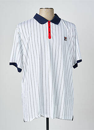 Polo croială dreaptă mâneci scurte alb FILA homme