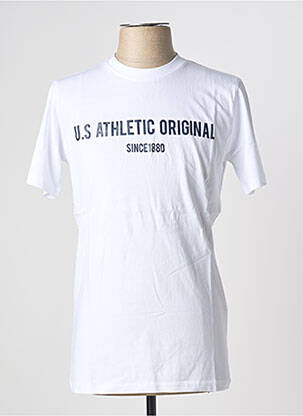 Tricou elasticitate mâneci scurte alb U.S ATHLETIC bărbat
