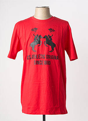 Tricou elasticitate mâneci scurte roșu U.S ATHLETIC bărbat