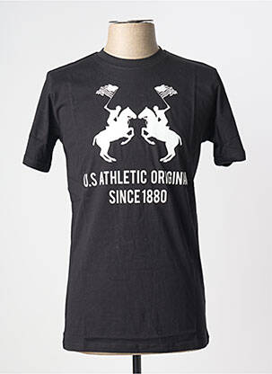 Tricou elasticitate mâneci scurte negru U.S ATHLETIC bărbat