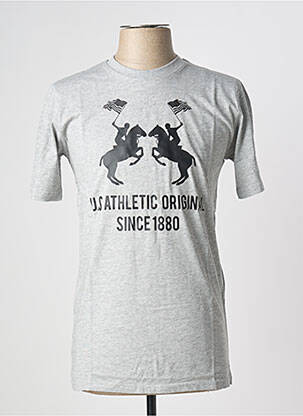 Tricou elasticitate mâneci scurte gri U.S ATHLETIC bărbat