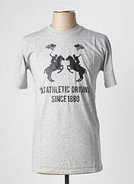Tricou elasticitate mâneci scurte gri U.S ATHLETIC homme