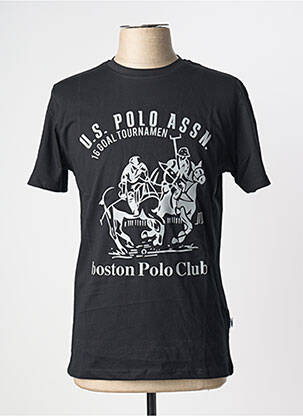 Tricou croială cambrată mâneci scurte negru U.S. POLO ASSN bărbat