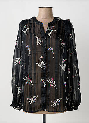 Bluză imprimeu floral mâneci lungi negru JENSEN femeie