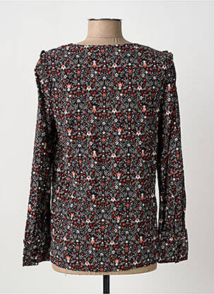 Cămașă imprimeu floral mâneci lungi negru C'EST BEAU LA VIE femeie