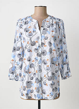 Cămașă imprimeu floral mâneci 3/4 alb OLSEN femme