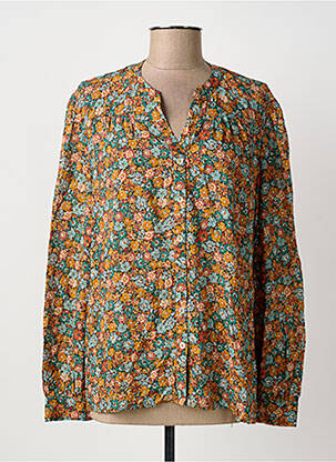Cămașă imprimeu floral mâneci lungi portocaliu C'EST BEAU LA VIE femme