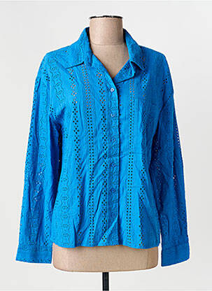 Cămașă croială cambrată mâneci lungi albastru C'EST BEAU LA VIE femme