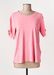 Tricou elasticitate mâneci scurte roz SIGNATURE femme