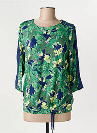 Top elasticitate mâneci 3/4 verde OLSEN femme