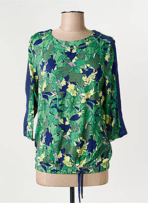 Top elasticitate mâneci 3/4 verde OLSEN femme