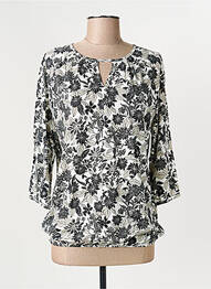 Bluză imprimeu floral mâneci 3/4 alb OLSEN femme