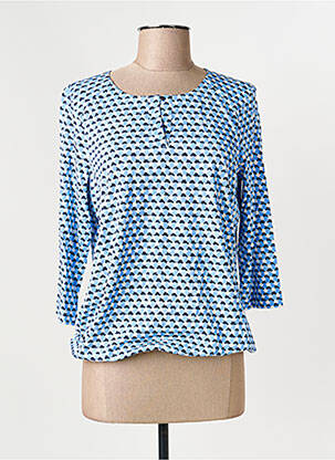 Bluză imprimeu fantezie mâneci lungi albastru OLSEN femme