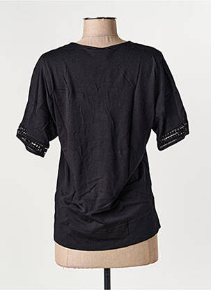 Tricou guler în v mâneci scurte negru OLSEN femeie