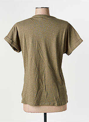 Tricou croială cambrată mâneci scurte verde OLSEN femeie