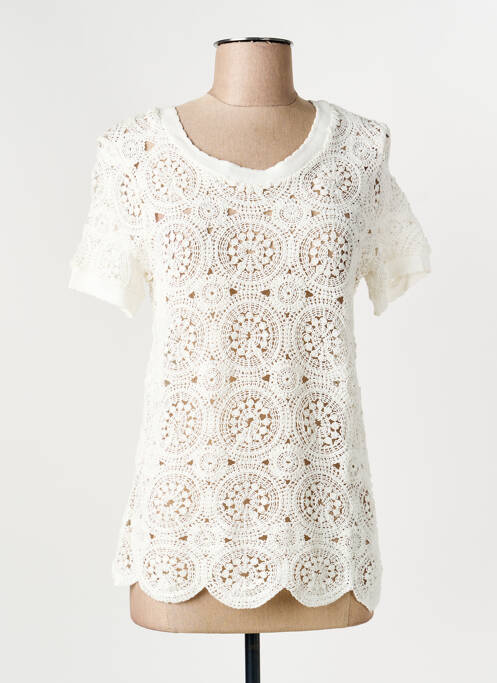 Tricou alb C'EST BEAU LA VIE femeie