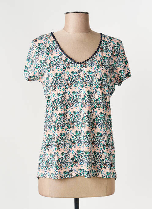 Tricou verde C'EST BEAU LA VIE femeie