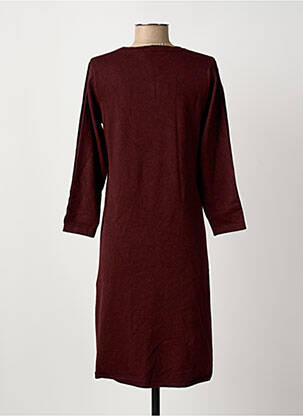 Rochie pulover guler rotund mâneci lungi maro SIGNATURE femeie